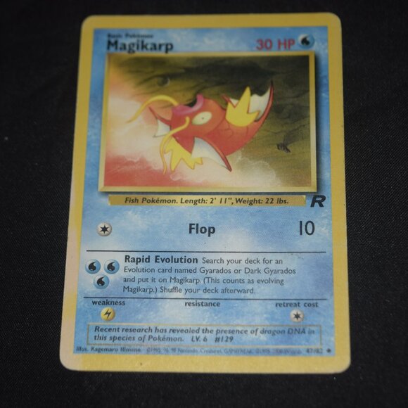 2000 Pokemon Team Rocket First Edition Magikarp 47/82 LP - Picture 1 of 3